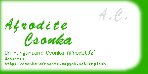 afrodite csonka business card